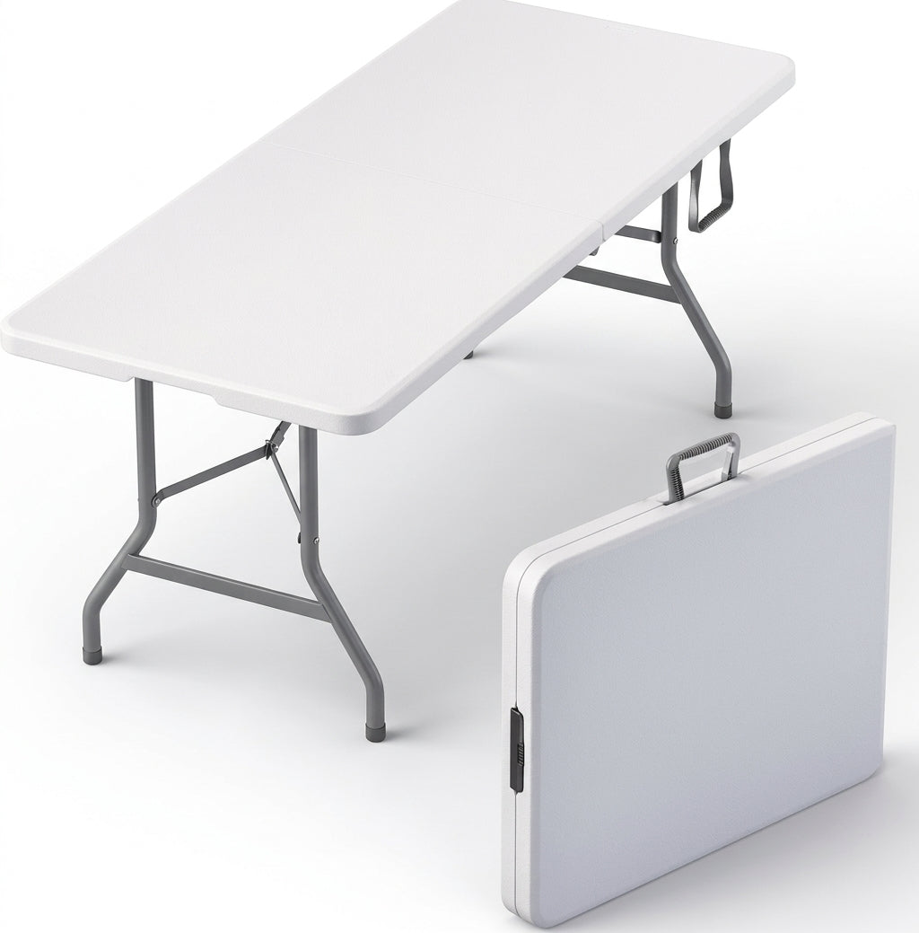 Folding Plastic Table Indoor Outdoor Portable Party Dining Table