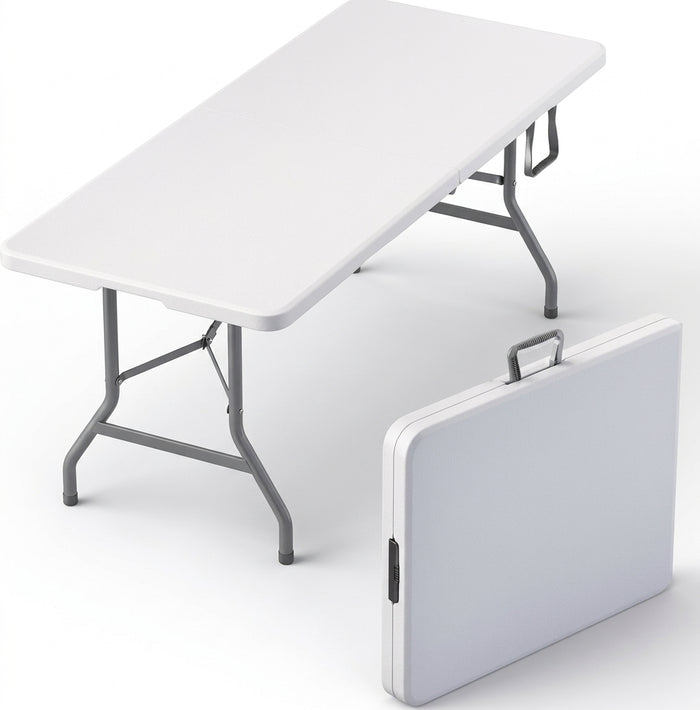 Folding Plastic Table Indoor Outdoor Portable Party Dining Table