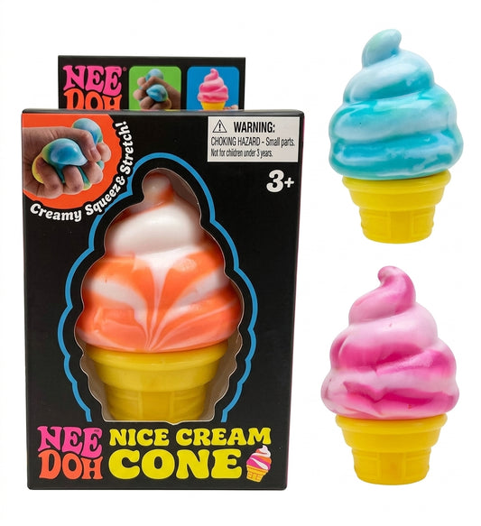 NeeDoh Nice Cream Cone Squishy Stress Relief Fidget Toy