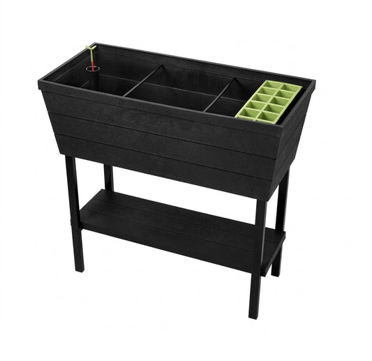 Keter Urban Bloomer 12.7 Gallon Elevated Raised Garden Bed – Graphite