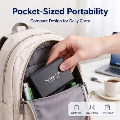 High Speed Portable SSD Original External Mobile Hard Drive 2TB 4TB Solid State Disk For Mac Laptop PC Secure Data Speed Storage