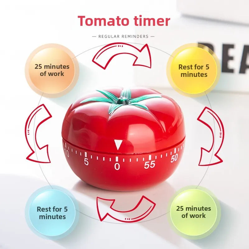 Tomato Timer Electronic Kitchen Reminder Mechanical Countdown Alarm Kitchen Tools Cooking Tool Game Gadget Timer Clock