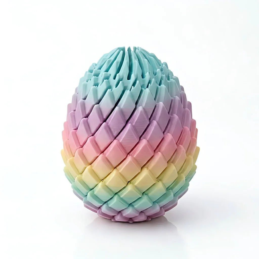 1/3pc 3D Printing Dragon Egg Random Rainbow Stress Relief Model Deformable Twist Egg Creative Stress-Relief Gadget Desk Ornament