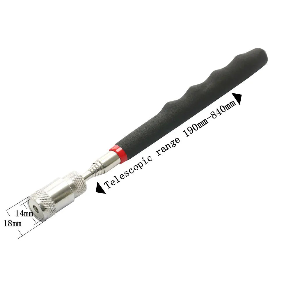 Telescopic Magnetic Pen with Light Mini Portable Magnet Pick Up Tool Extendable Pickup Rod Stick for Picking Up Screws Nut Bolt