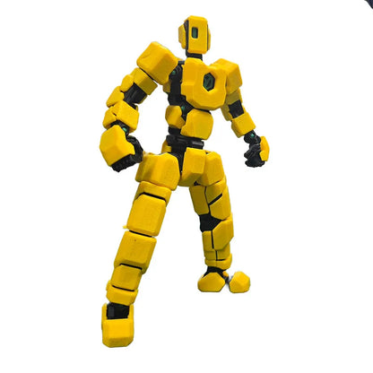 3D Printed Multi Jointed Full Articulated Mecha Robot Action Figure Pink Mechanical Style Stress Relief Toy For Adult Collectors