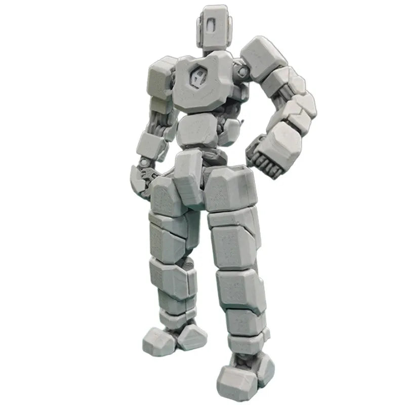 3D Printed Multi Jointed Full Articulated Mecha Robot Action Figure Pink Mechanical Style Stress Relief Toy For Adult Collectors