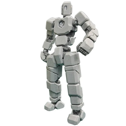 3D Printed Multi Jointed Full Articulated Mecha Robot Action Figure Pink Mechanical Style Stress Relief Toy For Adult Collectors