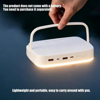 2-in-1 Novelty Travel USB Gadgets Handhled LED Light with Charging Function for Outdoor Camping Fishing Use Easy Quick Install