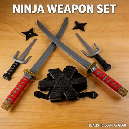 Ninja Set Halloween Children's Samurai Cosplay props shoulder straps Knife Set sword accessory Dart Model Gifts Collection Toys