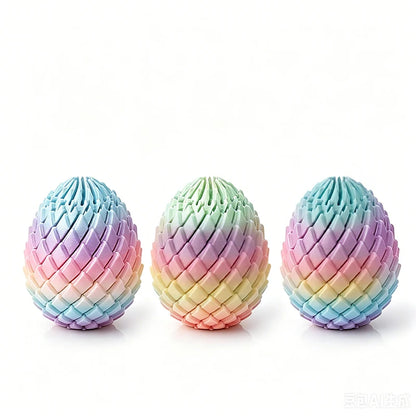 1/3pc 3D Printing Dragon Egg Random Rainbow Stress Relief Model Deformable Twist Egg Creative Stress-Relief Gadget Desk Ornament