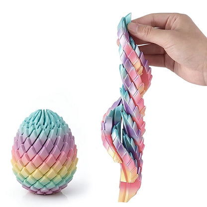 1/3pc 3D Printing Dragon Egg Random Rainbow Stress Relief Model Deformable Twist Egg Creative Stress-Relief Gadget Desk Ornament