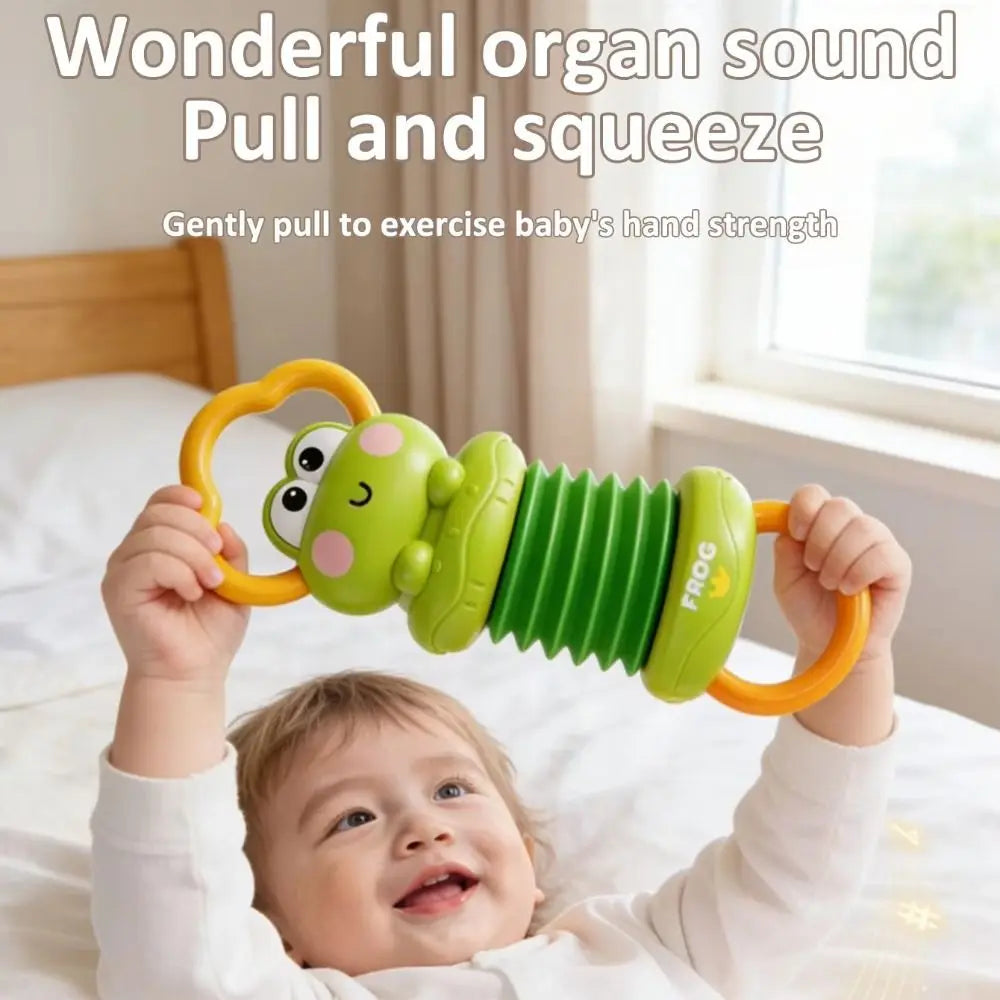 Fun Cartoon Frog Accordion Toy Mini Music Learning Early Educational Toy Cute Handheld Musical Instrument Toy Kids Gift