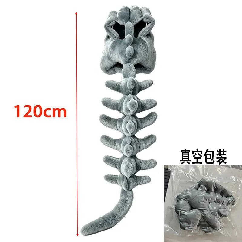 Pet dinosaur headgear, pet back accessory, realistic and highly detailed plush dinosaur skeleton for posing and photography
