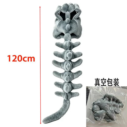 Pet dinosaur headgear, pet back accessory, realistic and highly detailed plush dinosaur skeleton for posing and photography