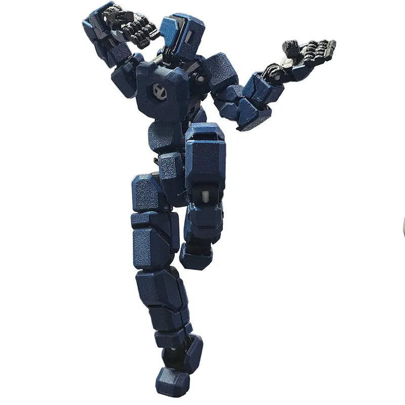 3D Printed Multi Jointed Full Articulated Mecha Robot Action Figure Pink Mechanical Style Stress Relief Toy For Adult Collectors