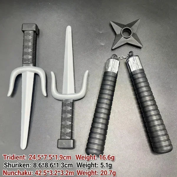 Ninja Set Halloween Children's Samurai Cosplay props shoulder straps Knife Set sword accessory Dart Model Gifts Collection Toys