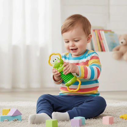 Fun Cartoon Frog Accordion Toy Mini Music Learning Early Educational Toy Cute Handheld Musical Instrument Toy Kids Gift