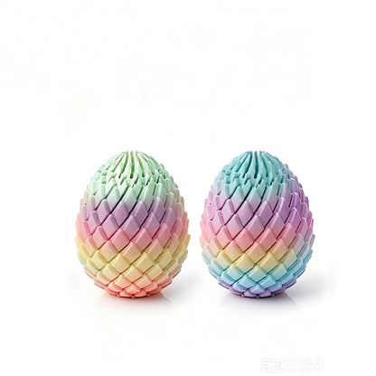 1/3pc 3D Printing Dragon Egg Random Rainbow Stress Relief Model Deformable Twist Egg Creative Stress-Relief Gadget Desk Ornament