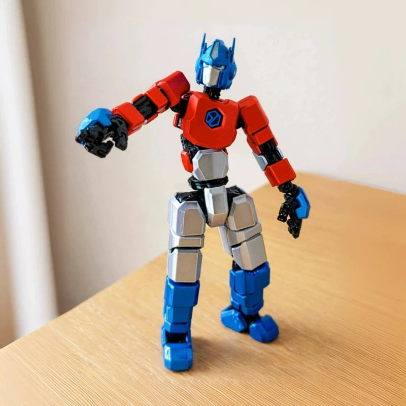 3D Printed Multi Jointed Full Articulated Mecha Robot Action Figure Pink Mechanical Style Stress Relief Toy For Adult Collectors
