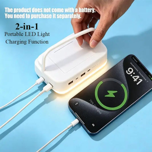 2-in-1 Novelty Travel USB Gadgets Handhled LED Light with Charging Function for Outdoor Camping Fishing Use Easy Quick Install