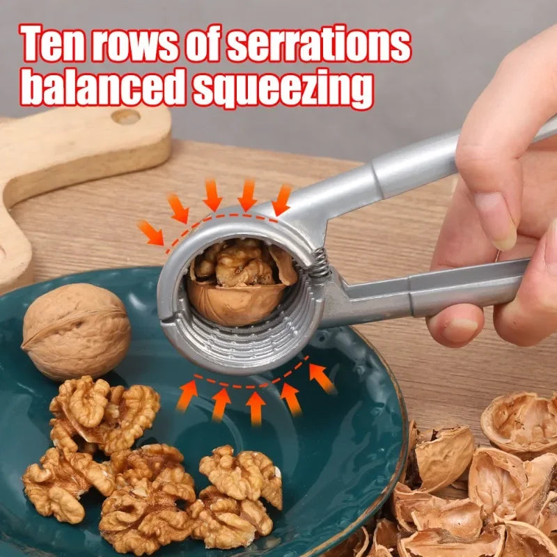 Portable Nut Crackers Metal Heavy Duty Walnut Cracker Opener Walnut Pliers Clips Nut Shelling Tools Household Kitchen Gadgets