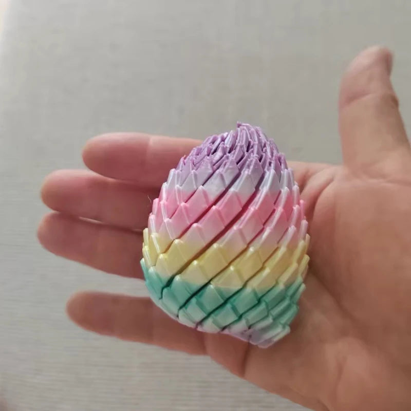 1/3pc 3D Printing Dragon Egg Random Rainbow Stress Relief Model Deformable Twist Egg Creative Stress-Relief Gadget Desk Ornament