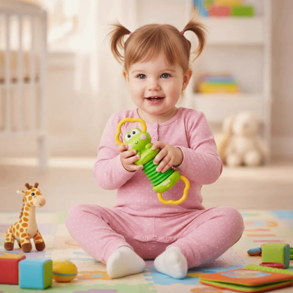 Fun Cartoon Frog Accordion Toy Mini Music Learning Early Educational Toy Cute Handheld Musical Instrument Toy Kids Gift