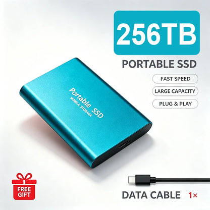 High Speed Portable SSD Original External Mobile Hard Drive 2TB 4TB Solid State Disk For Mac Laptop PC Secure Data Speed Storage