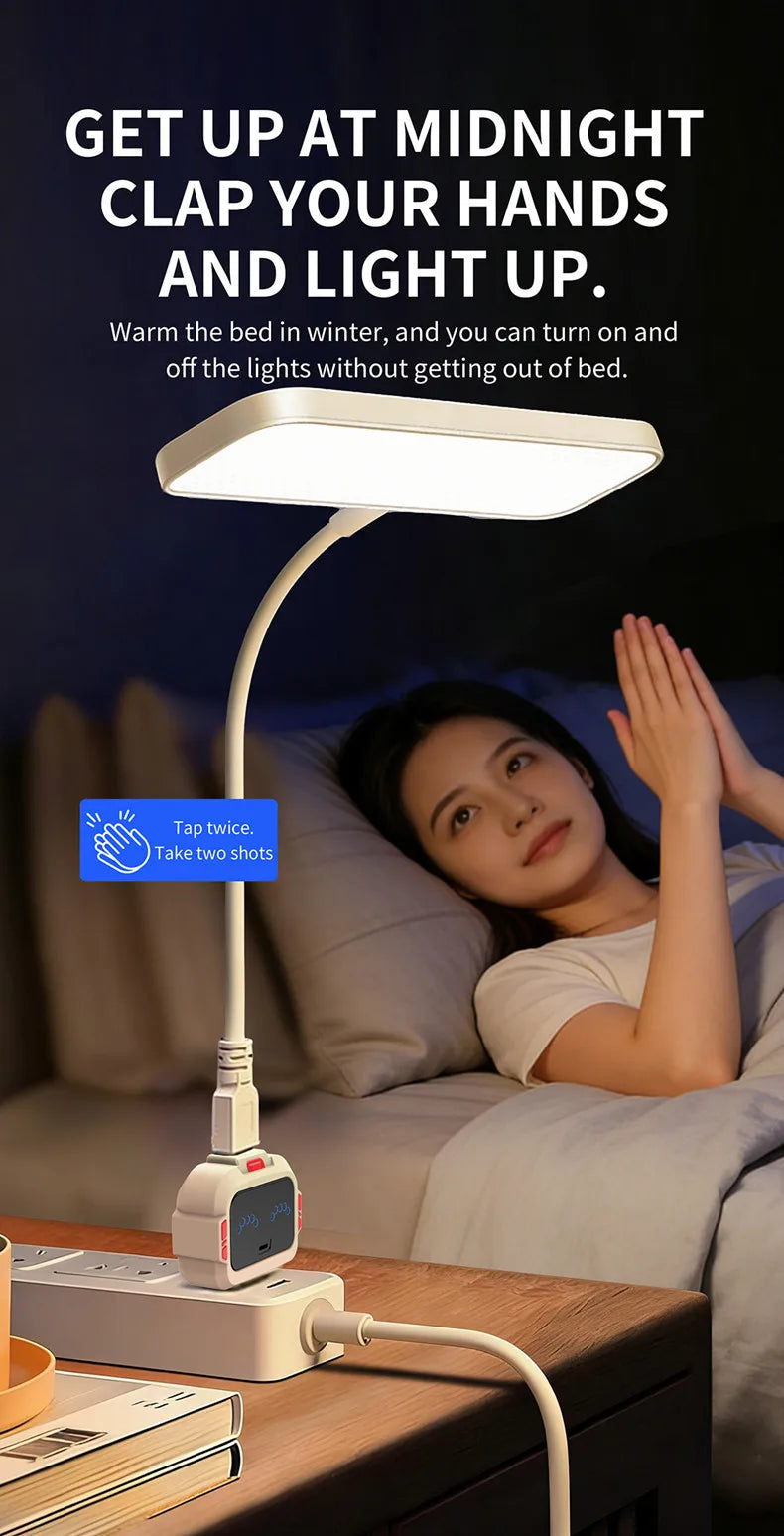 USB Smart Voice-Controlled Switch, Clapping Control Power Adapter, Lazy Person's Gadget, Universal for Night Light, Fan, and Humidifier / Control by Clapping Twice / USB Voice-Controlled Switch, Clapping to Turn On/Off, Smart