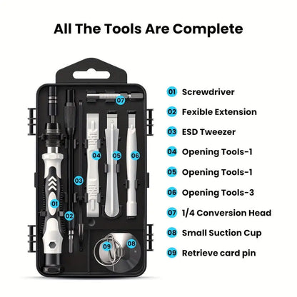115-in-1 Precision Screwdriver Set, Mini Professional Magnetic Repair Tool Kit, Suitable for Phone, Computer, Electronic Repair