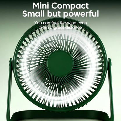 Mini USB Fan 4 Leaves Desktop Silent USB Cable Power Supply Plug and Play Small Portable 360Degree Angle Adjustment Electric Fan