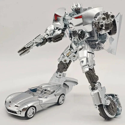 16cm Transforming Robot HP-01 War Dancer Fine Painted Sideswipe Action Figure Corvette Assassin Sports Car Deformable Model Toy