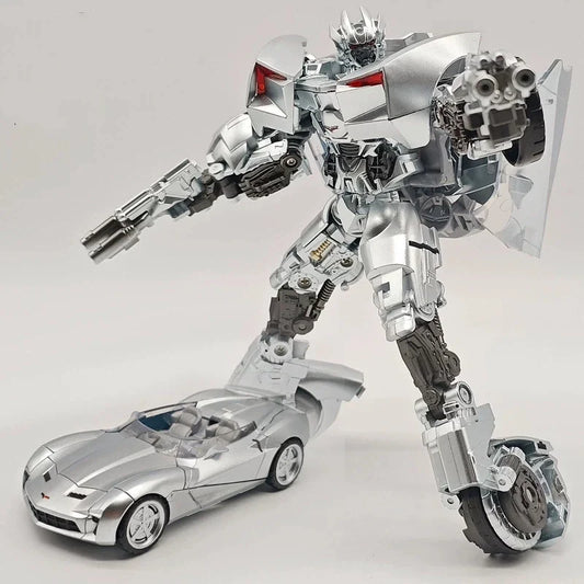 16cm Transforming Robot HP-01 War Dancer Fine Painted Sideswipe Action Figure Corvette Assassin Sports Car Deformable Model Toy