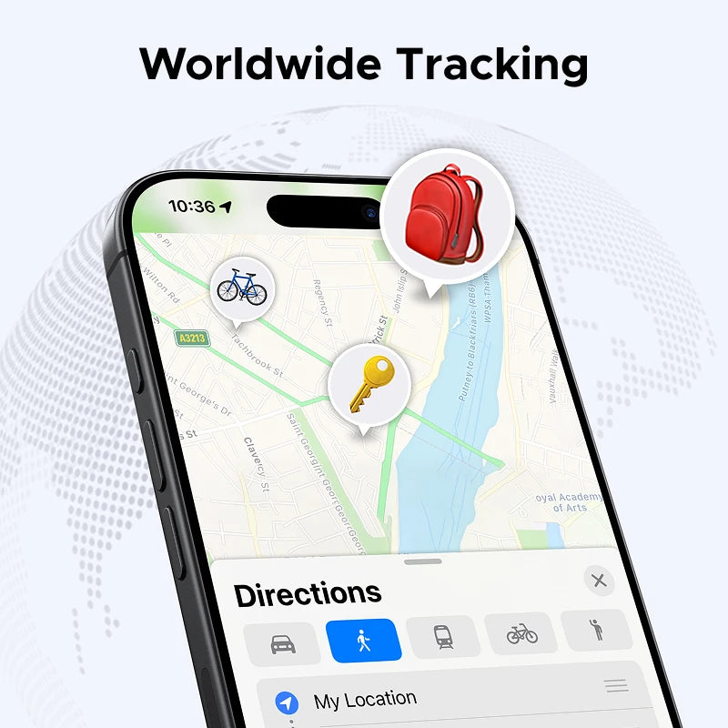 UGREEN Smart Bluetooth Tracker, Keys Finder Item Locator SmartTag Up to 2 Year Battery Phone Finder For Apple Find My (Only IOS)