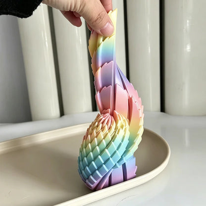 1/3pc 3D Printing Dragon Egg Random Rainbow Stress Relief Model Deformable Twist Egg Creative Stress-Relief Gadget Desk Ornament