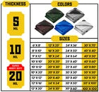 20 Mil Heavy Duty Waterproof Tarp | Core Tarps UV Resistant Cover