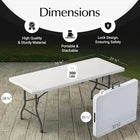 Folding Plastic Table Indoor Outdoor Portable Party Dining Table