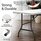 Folding Plastic Table Indoor Outdoor Portable Party Dining Table